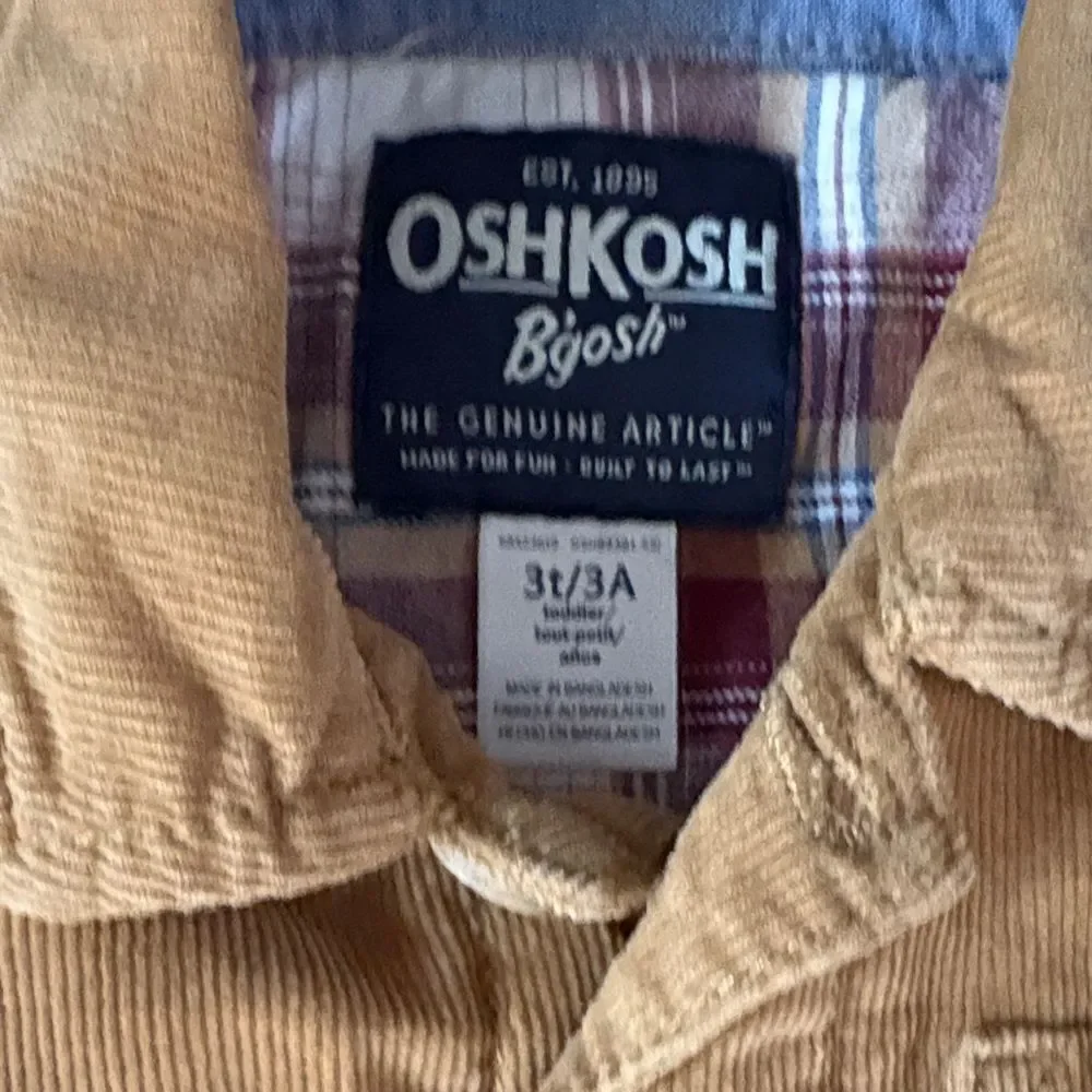 OshKosh B'gosh Brown Kids Corduroy Jacket Size 3T
